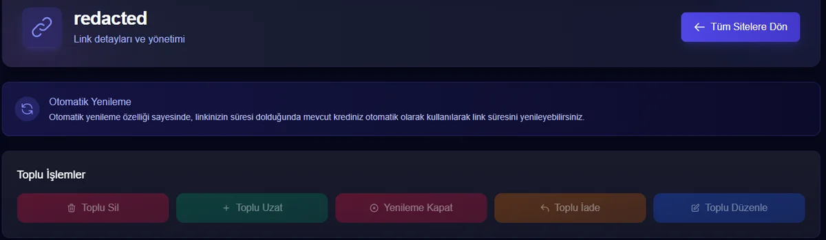 Hacklink panelinde toplu işlemler Hacklink panelinde toplu sil, toplu uzat, yenileme kapat, toplu iade ve toplu düzenle işlemleri